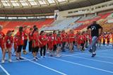 Mike Powell gives a Master Class to Moscow kids ahead of the 2013 Moscow Challenge meeting (Moscow 2013 LOC)