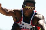 Leonel Suarez long jumping in the Decathlon at the 2011 Pan American Games (Getty Images)