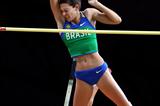 Fabiana Murer of Brazil competing in the Women's Pole Vault Final which she won (Getty Images)