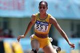 Kaliese Spencer of Jamaica in the 400m Hurdles heats (Getty Images)