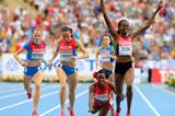 Eunice Jepkoech Sum and Alysia Montano in the womens 800m at the IAAF World Athletics Championships Moscow 2013 (Getty Images)