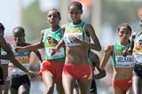 Hiwot Ayalew of Ethiopia in action at the 2011 World Cross Country Championships in Punta Umbria (Getty Images)