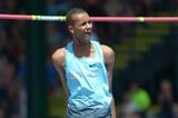 Mutaz Essa Barshim at the 2013 IAAF Diamond League meeting in Eugene (Kirby Lee)