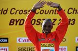 Japhet Kipyegon Korir on the podium at the 40th edition of the IAAF World Cross Country Championships, Bydgoszcz 2013 (Getty Images)
