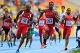 Trinidad and USA in the mens 4x400 relay at the IAAF World Athletics Championships Moscow 2013 (Getty Images)
