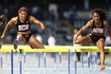 Queen Harrison (right) defeats Lolo Jones (left) in Turin (Giancarlo Colombo)