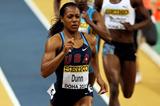 USA's Debbie Dunn wins her 400m heat in Doha (Getty Images)