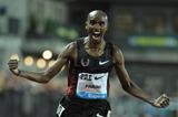 Mo Farah's delight in winning 10,000m in Eugene in European record (Kirby Lee)