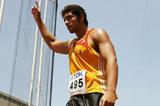 Omar Ahmed El Ghazaly of Egypt competes in the Discus Throw qualifications (Getty Images)