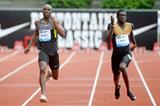 LaShawn Merritt and Kirani James in the 400m at the 2012 Pre Classic in Eugene (Kirby Lee)