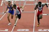 Terrence Trammell of USA on his way to victory in the 60m Hurdles final (Getty Images)