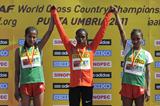 The podium of the women's junior race at the IAAF World Cross Country Championships in Punta Umbria (Getty Images)