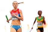 Ryzhova in the womens 4x400m Relay at the IAAF World Championships Moscow 2013 (Getty Images)