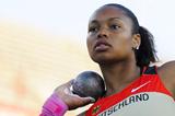Shanice Craft of Germany competes for winning the Women's Shot Put final on the day one of the 14th IAAF World Junior Championships in Barcelona on 10 July 2012 (Getty Images)
