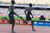 Kirani James beats LaShawn Merritt in the 400m at the 2013 Diamond League meeting in Paris (Jean-Pierre Durand)