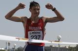Denis Nizhegorodov of Russia crosses the finish-line and wins the gold medal (Getty Images)