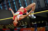 Reigning world indoor champion Blanka Vlasic of Croatia competes in the high jump qualification in Doha (Getty Images)