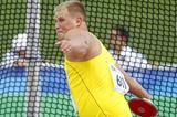 Andrius Gudžius of Lithuania dominates the Discus final, winning gold with 63.78m (Getty Images)