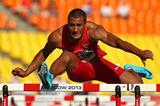 Ashton Eaton in the mens Decathlon 110mH at the IAAF World Athletics Championships Moscow 2013 (Getty Images)