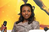Tirunesh Dibaba meeting with the press in Barcelona (Philippe Fitte)