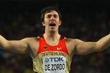 Matthias de Zordo of Germany celebrates during the men's javelin throw final  (Getty Images)
