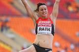 Claudia Rath in the womens Heptathlon Long Jump at the IAAF World Championships Moscow 2013 (Getty Images)