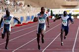 Asafa Powell of Jamaica wins the 100m at the World Athletics Final (Getty Images)