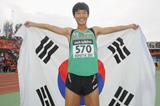 Sanghyeok Woo in the boys' High Jump at the IAAF World Youth Championships 2013  (Getty Images )