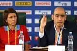 The IAAF Ambassadors Press Conference: Tatyana Lebedeva and Esser Gabriel (Getty Images)
