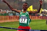 Gebregzabher Gebremariam shown winning the World Junior Cross Country title (Getty Images)