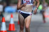 Claire Tallent en route to another Australian 20Km Race Walking title in Hobart (Getty Images)