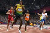 Usain Bolt winning the 200m in the London 2012 Olympics (Getty images)