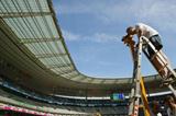 Electronic timing is installed at the Stade de France (Getty Images)