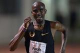 Mo Farah at the 2013 Oxy High Performance meeting (Kirby Lee)