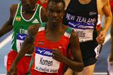 Daniel Kipchirchir Komen leads from Deresse Mekonnen in the men's 1500m (Getty Images)