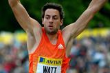Mitchell Watt leaps to 8.28m in Crystal Palace (Mark Shearman)