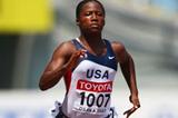 Lauryn Williams of the US in the heats of the women's 100m (Getty Images)