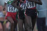 Kidane (back left) running  in Dublin at the World Cross Country Championships (Getty Images)