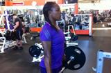 Veronica Campbell-Brown in the gym