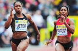 Another close Diamond League race between Carmelita Jeter and Shelly-Ann Fraser-Pryce (Getty Images)