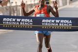 William Chebor of Kenya wins the ninth annual Rock ‘n’ Roll Half Marathon in Virginia Beach (Victah Sailer)