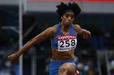Yamile Aldama of Sudan on her way to winning the bronze medal in the women's Triple Jump final (Getty Images)