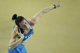 Hanna Melynychenko of Ukraine competes in the Women's Shot Put in the Pentathlon during day one - WIC Istanbul (Getty Images)