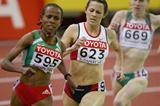Meseret Defar (ETH) in action in the women's 3000m heats (Getty Images)