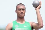 US decathlete Ashton Eaton in action in the Shot (Getty Images)