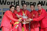 Team Spain celebrates their win in the 20km (Getty Images)