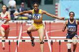 Kaliese Spencer of Jamaica in action in the women's 400m Hurdles (Getty Images)