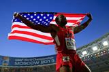 David Oliver in the mens 110m Hurdles Final at the IAAF World Athletics Championships Moscow 2013 (Getty Images)