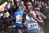 Sammy Kibet on his way to victory during the Kenya Fluorspar Company 10 kilometres Road Race in Kerio Valley (David Macharia)