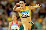 Jana Pittman, a vision of concentration in the 400m Hurdles Final - Melbourne (Getty Images)
